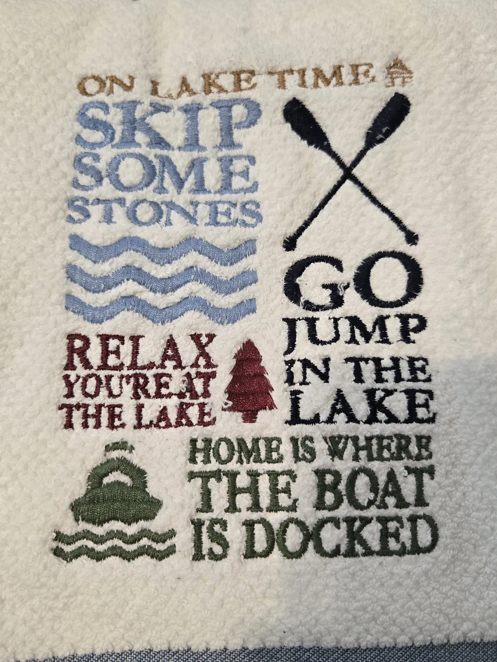 Lake Theme Bathroom Accessories,  Towel Set and Decor